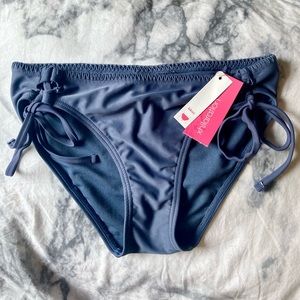 NWT Xhilaration Vintage Indigo Blue Bikini Swimwear Bathing Suit Bottom